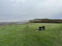 Looking back at Kilve Beach